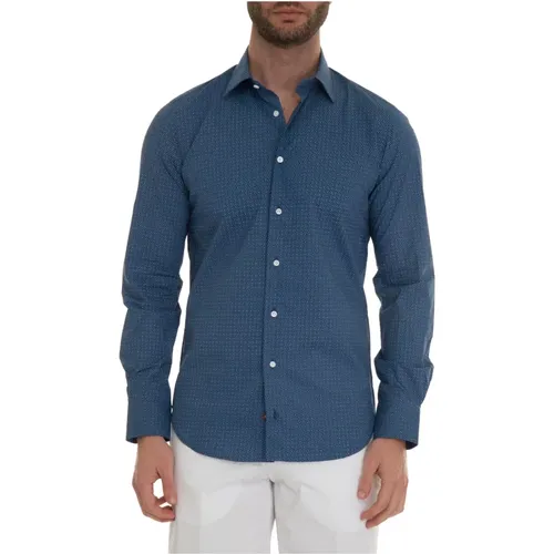 Casual Shirt with Dress Neck and Tile Micro Print , male, Sizes: XL - Càrrel - Modalova