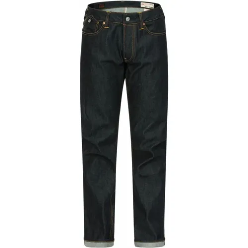 Schwarze Crane bestickte Denim Jeans , Herren, Größe: W32 - Evisu - Modalova