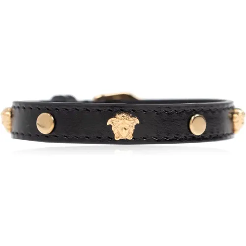 Bracelets, female, , Size: ONE SIZE Leather bracelet - Versace - Modalova