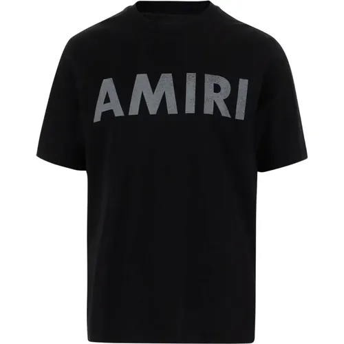 T-Shirts, male, , Size: S Cotton Logo T-shirt - Amiri - Modalova