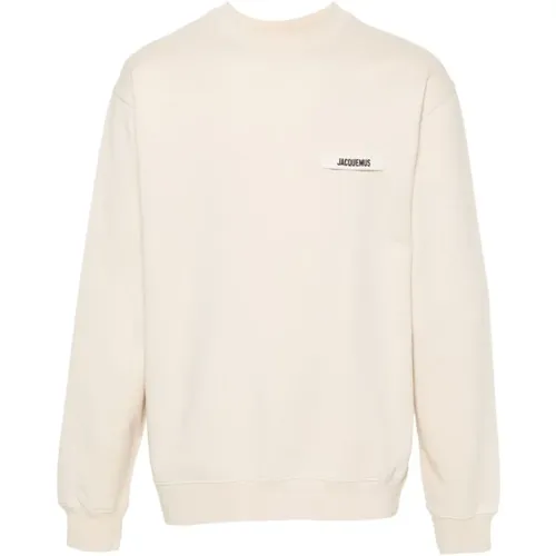 Sweatshirts, male, , Size: L Soft Jersey Crew Neck Sweatshirt - Jacquemus - Modalova