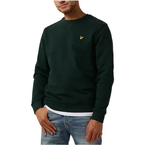 Herren Crew Neck Sweatshirt Grün , Herren, Größe: XL - Lyle & Scott - Modalova