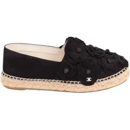 Pre-owned Flats, female, , Size: 7 US Pre-owned Suede espadrilles - Chanel Vintage - Modalova