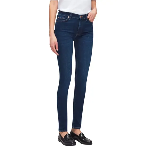 High Waist Skinny Eco Jeans , female, Sizes: W26, W25, W27 - 7 For All Mankind - Modalova