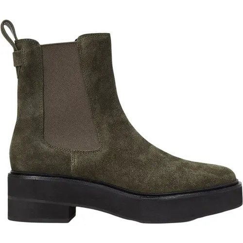 Chelsea Boots, female, , Size: 6 1/2 US Olive Lauren Adrianna Suede Bootie Shoes - Ralph Lauren - Modalova