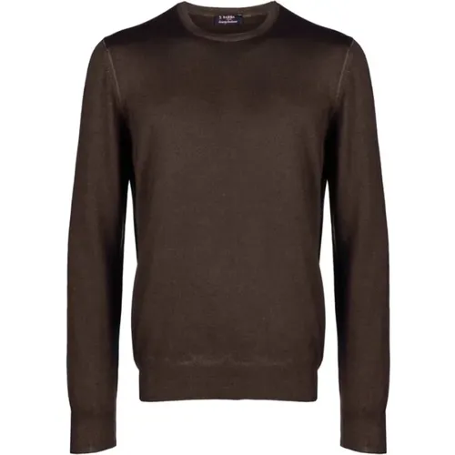 Crewneck Wool Sweater , male, Sizes: M, 2XL, 3XL - Barba Napoli - Modalova