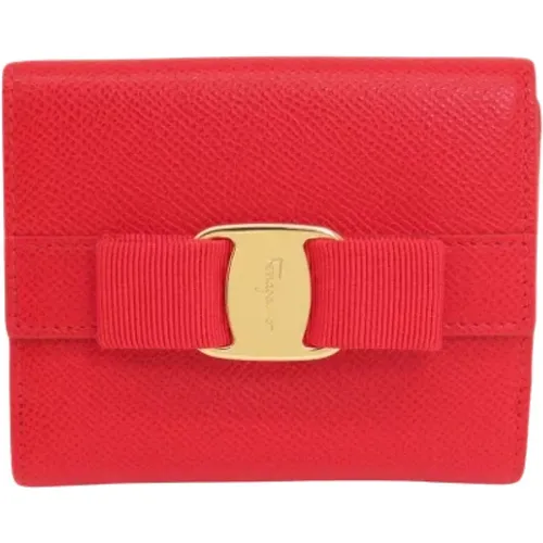 Pre-owned Wallets, female, , Size: ONE SIZE Pre-owned Leather wallets - Salvatore Ferragamo Pre-owned - Modalova