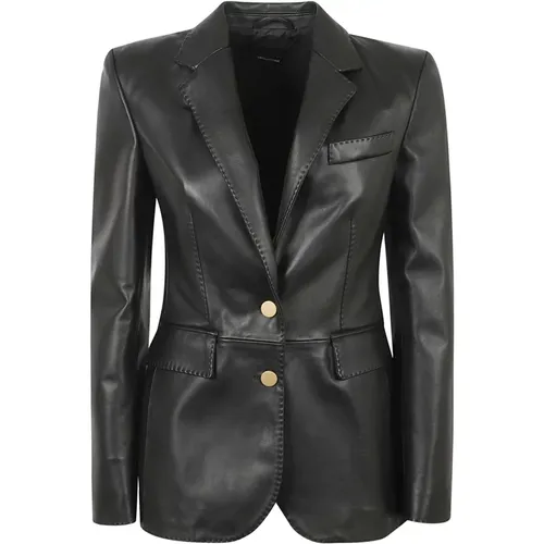 Leather Blazer for Women , female, Sizes: L - Tagliatore - Modalova