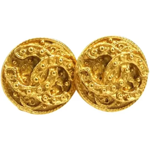 Pre-owned Jewellery, female, , Size: ONE SIZE Pre-owned Metal earrings - Chanel Vintage - Modalova