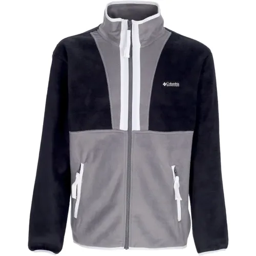 Zip-throughs, male, , Size: S Full Zip Fleece Jacket Black/Grey/White - Columbia - Modalova