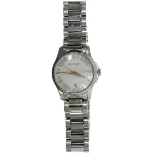 Pre-owned Silver Metal Watch , unisex, Sizes: ONE SIZE - Gucci Vintage - Modalova