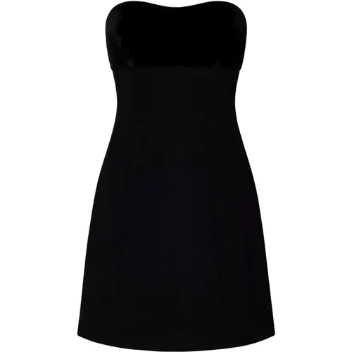 Schwarzes Samt-Bustier-Minikleid Aw24 - Max Mara - Modalova