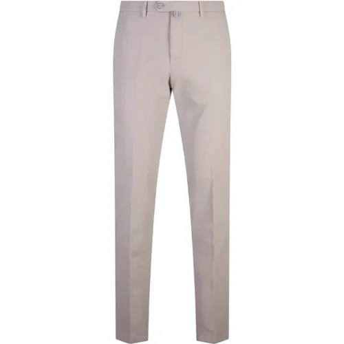 Grey Cotton Cashmere Straight-Leg Trousers , male, Sizes: W38, W40, W33 - Kiton - Modalova