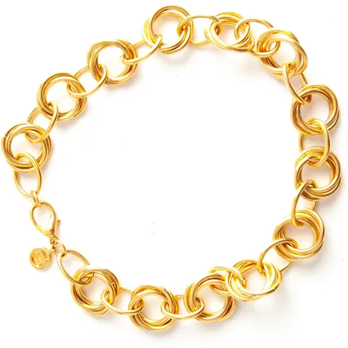 Pre-owned Jewellery, female, , Size: ONE SIZE Tone round double link necklace - Givenchy Pre-owned - Modalova