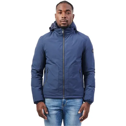 Blaue gefütterte Softshell-Jacke , Herren, Größe: S - YES ZEE - Modalova