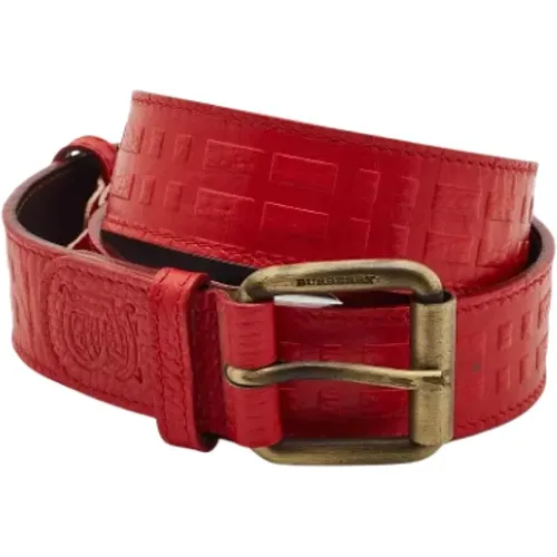 Pre-owned Belts, female, , Size: ONE SIZE Pre-owned Leather belts - Burberry Vintage - Modalova