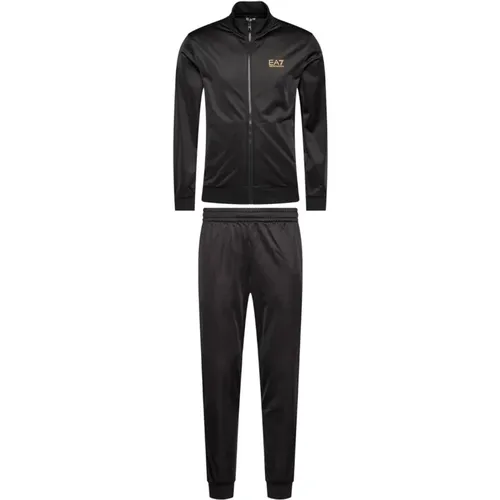 Training Sets, male, , Size: L and Gold Technical Fabric Tracksuit - Emporio Armani EA7 - Modalova