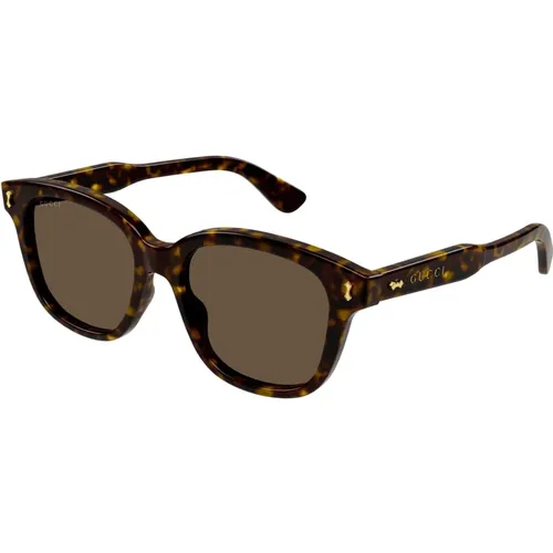 Havana/Brown Sunglasses,Silver/Brown Sunglasses,/Grey Sunglasses - Gucci - Modalova