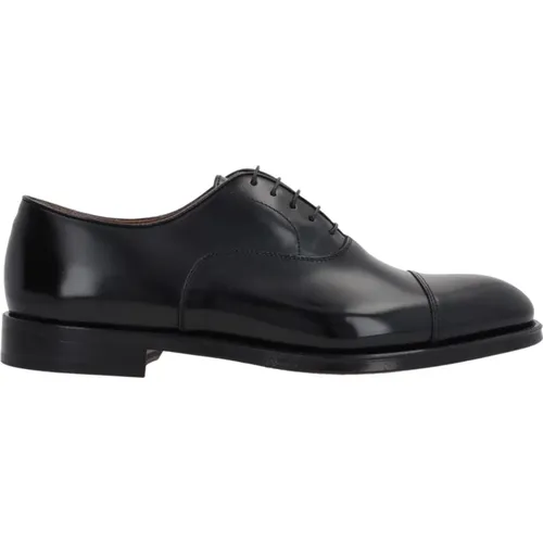 Schwarze Oxford Schuhe aus gebürstetem Leder,Business Shoes - Doucal's - Modalova