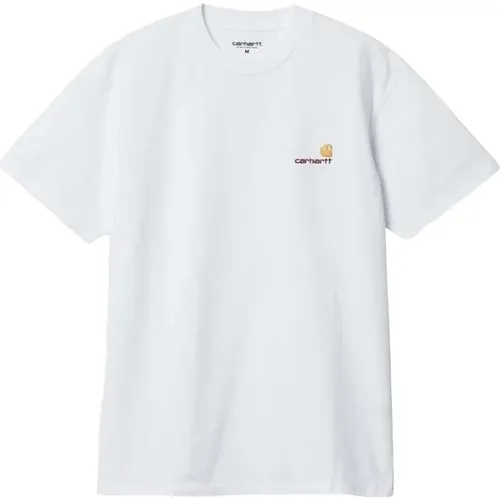 Amerikanisches Script T-Shirt , Herren, Größe: M - Carhartt WIP - Modalova