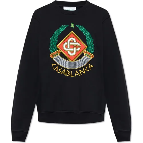 Sweatshirt with logo , male, Sizes: M, XL, L - Casablanca - Modalova