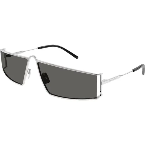 Sunglasses, male, , Size: 66 MM Rectangular Sunglasses - Saint Laurent - Modalova