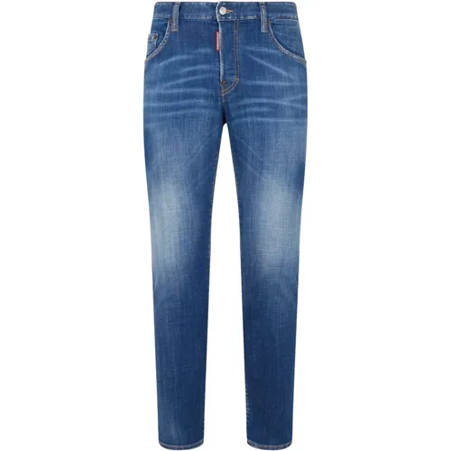 Indigo Slim-fit Denim Jeans , male, Sizes: XS, 2XL, 4XL, L, M, S, XL, 3XL - Dsquared2 - Modalova