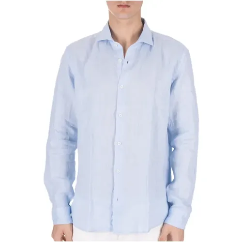 Linen French Collar Shirt , male, Sizes: S, M, L, 2XL - Altea - Modalova