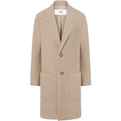 Button-Up Coat , male, Sizes: L - Ami Paris - Modalova