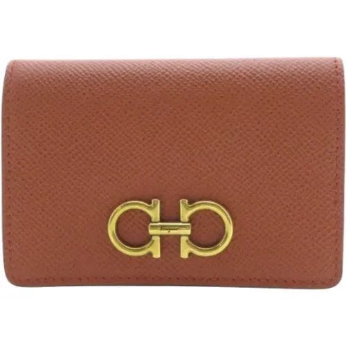 Pre-owned Wallets, female, , Size: ONE SIZE Pre-owned Leather wallets - Salvatore Ferragamo Pre-owned - Modalova