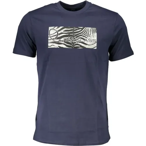 Bedrucktes Rundhals T-Shirt - Cavalli Class - Modalova