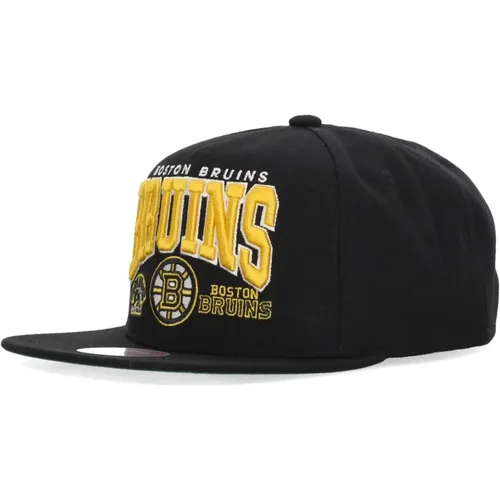 Caps, male, , Size: ONE SIZE Boston Bruins Flat Visor Cap - Mitchell & Ness - Modalova