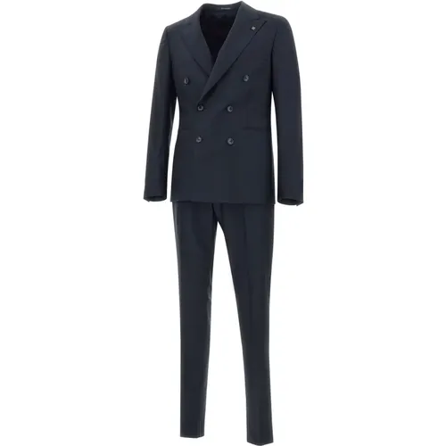 Double Breasted Suits, male, , Size: XL Dresses - Tagliatore - Modalova