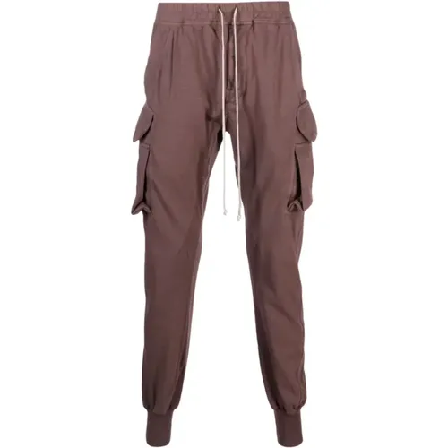 Sweatpants, male, , Size: L Mauve Cut Mastodon Sweatpants - Rick Owens - Modalova