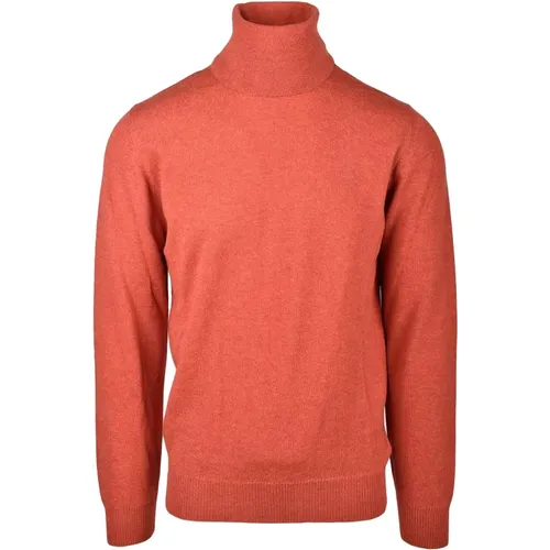 Turtlenecks, male, , Size: XL Rust Turtleneck for Men - Alpha Studio - Modalova