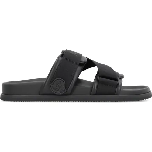 Sliders, female, , Size: 10 US Summer Slides with Velcro Fastening - Moncler - Modalova