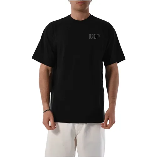 Baumwoll T-Shirt mit Front- und Rückendruck - HUF - Modalova