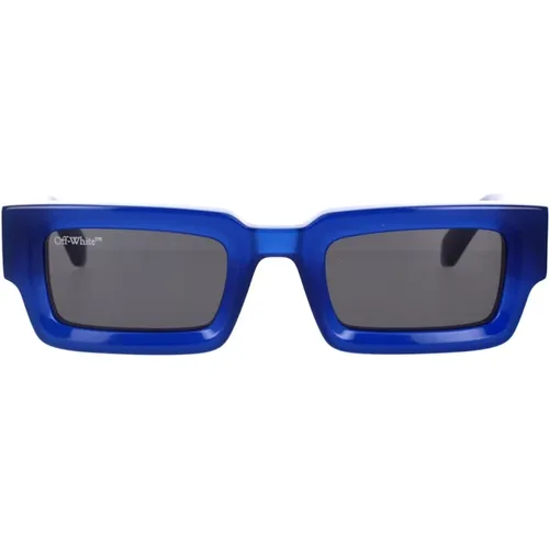 Transparent Rectangular Sunglasses , unisex, Sizes: 50 MM - Off White - Modalova