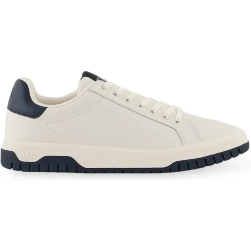 Off White+Navy Xux212 Sneakers , Herren, Größe: 45 EU - Armani Exchange - Modalova