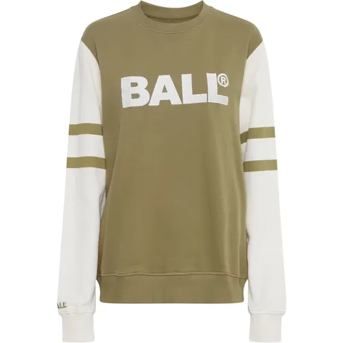 Olive Sweatshirt Long Sleeve , female, Sizes: S, 2XL, M, L, XL, XS - Ball - Modalova