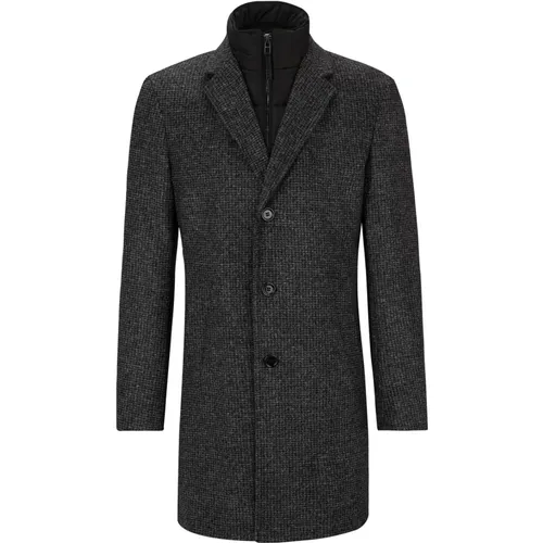 Single-Breasted Coats, male, , Size: 2XL Stylish Boss Coat - Hugo Boss - Modalova