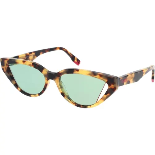 Glamorous Cat Eye Sunglasses with Iconic Logo , unisex, Sizes: 52 MM - Fendi - Modalova