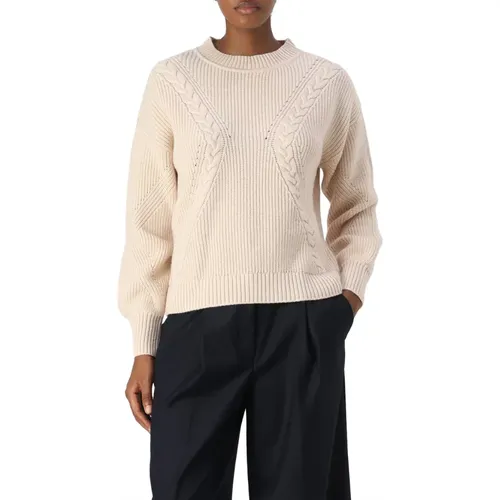 Beiger Pullover Serena Stil , Damen, Größe: S - Guess - Modalova