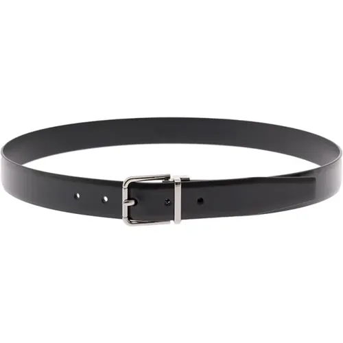 Belts, male, , Size: 100 CM Sleek Leather Belt - Dolce & Gabbana - Modalova