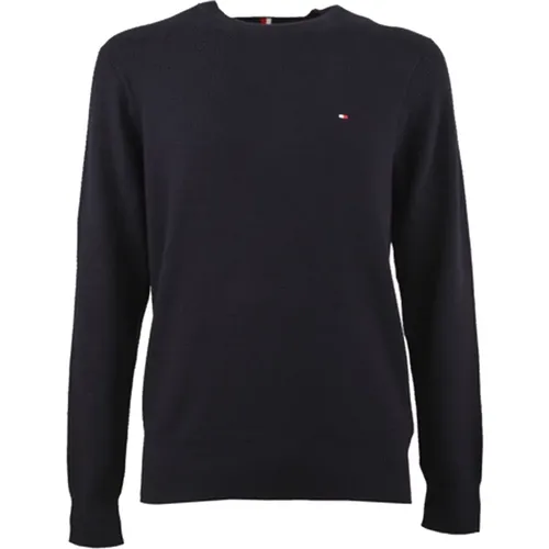 Cotton Monogram Sweater , male, Sizes: XL, S, L, M - Tommy Hilfiger - Modalova