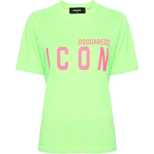 Neon Icon Motif T-shirts and Polos , female, Sizes: M, XS, S - Dsquared2 - Modalova