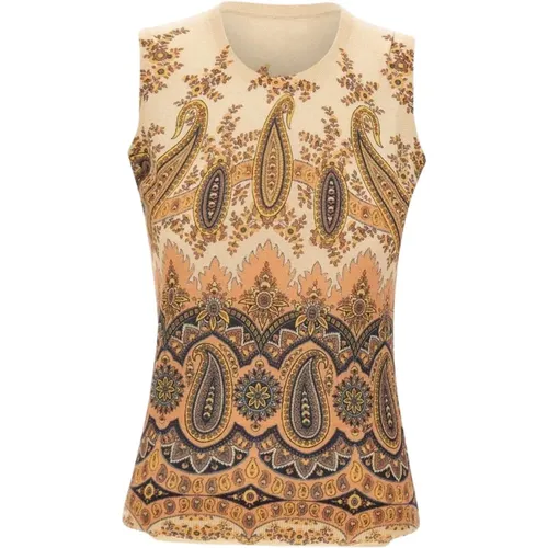 Round-neck Knitwear, female, , Size: L Stylish Knit Cardigan for Women - ETRO - Modalova