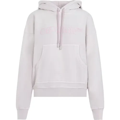 Hoodies, female, , Size: S Pink Purple Hoodie Sweatshirt - Off White - Modalova