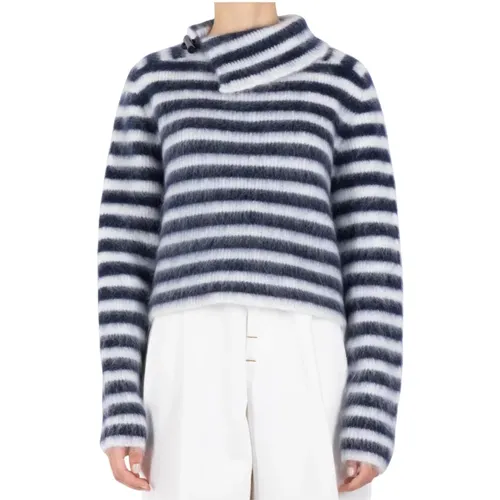 Weißer und Blauer Strickpullover , Damen, Größe: S - Jacquemus - Modalova