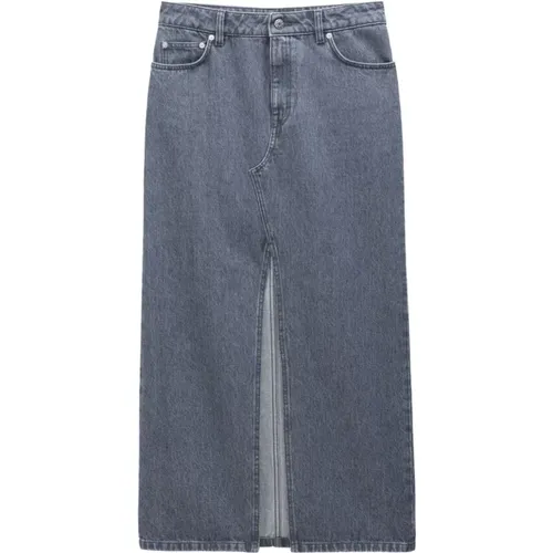 Grey Cotton Denim Skirt , female, Sizes: S, M - Filippa K - Modalova